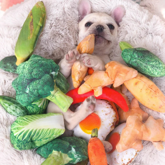 Pet Toy Simulation Vegetable Food Pet Tear-Resistant Plush Toy Creative Fun Cat and Dog Toy Vocal Pet Toy