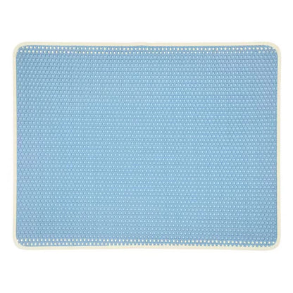 Waterproof Pet Cat Litter Mat,Honeycomb Double Layer Pet Litter Box Mat Non-Slip Sand Cat Pad Washable Bed Mat Easy Clean Pad