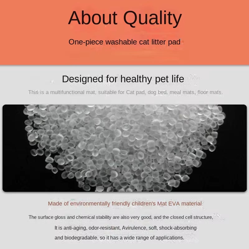 Waterproof Pet Cat Litter Mat,Honeycomb Double Layer Pet Litter Box Mat Non-Slip Sand Cat Pad Washable Bed Mat Easy Clean Pad