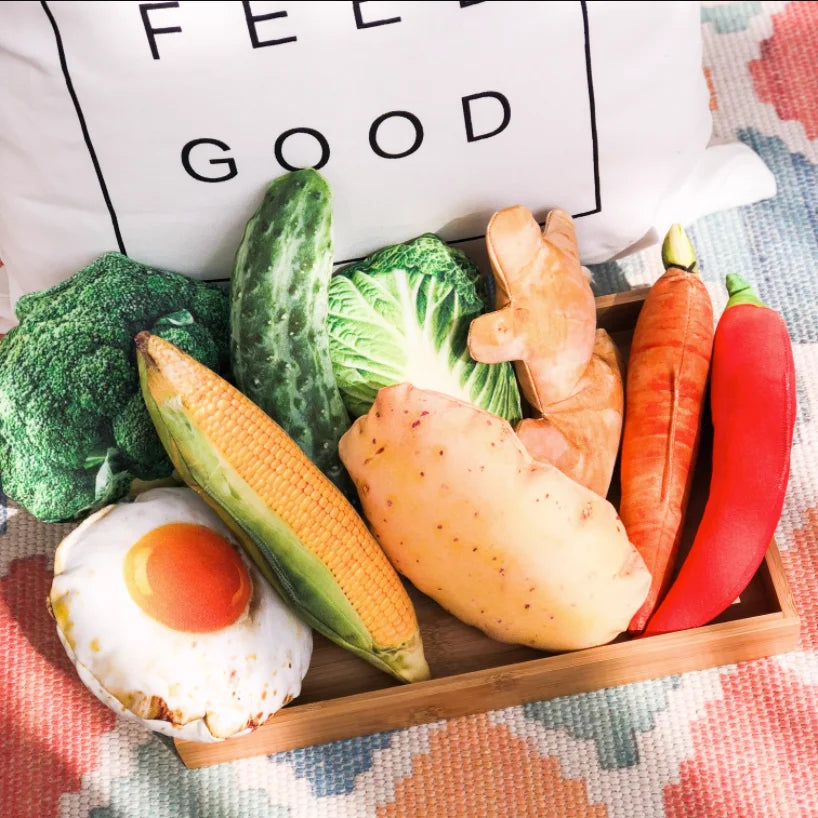 Pet Toy Simulation Vegetable Food Pet Tear-Resistant Plush Toy Creative Fun Cat and Dog Toy Vocal Pet Toy