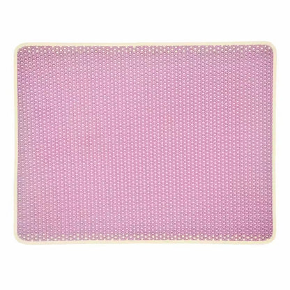 Waterproof Pet Cat Litter Mat,Honeycomb Double Layer Pet Litter Box Mat Non-Slip Sand Cat Pad Washable Bed Mat Easy Clean Pad