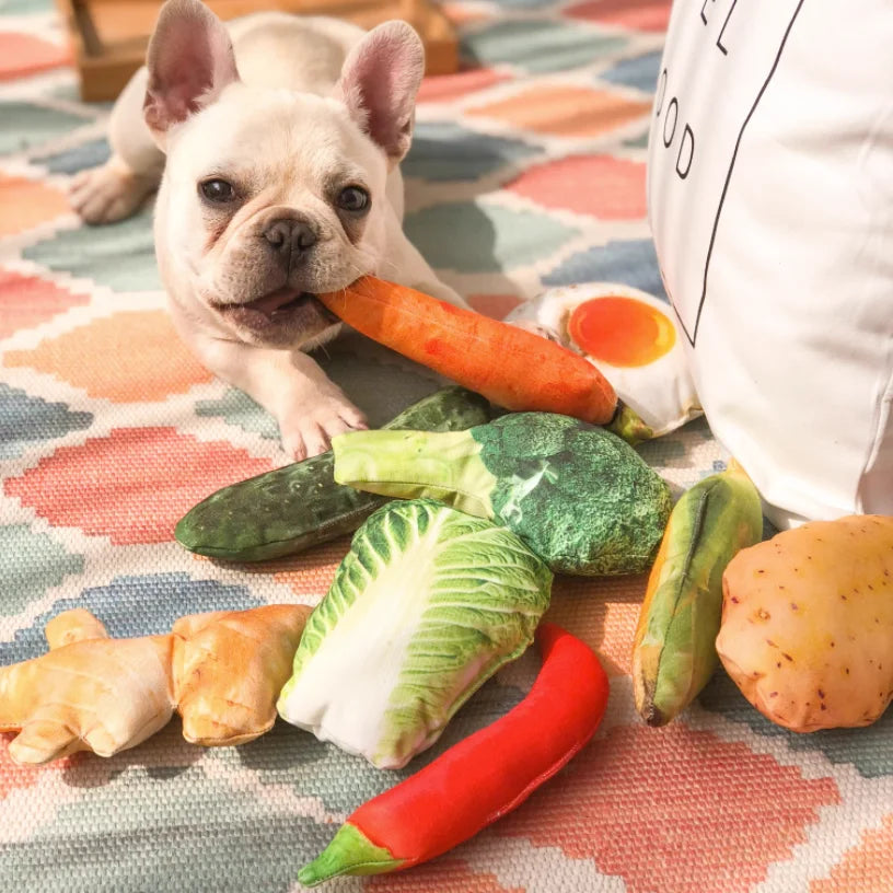 Pet Toy Simulation Vegetable Food Pet Tear-Resistant Plush Toy Creative Fun Cat and Dog Toy Vocal Pet Toy