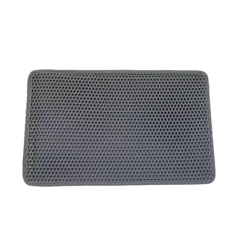 Waterproof Pet Cat Litter Mat,Honeycomb Double Layer Pet Litter Box Mat Non-Slip Sand Cat Pad Washable Bed Mat Easy Clean Pad