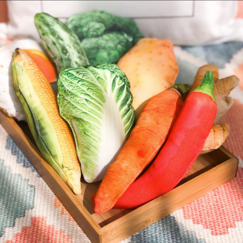 Pet Toy Simulation Vegetable Food Pet Tear-Resistant Plush Toy Creative Fun Cat and Dog Toy Vocal Pet Toy
