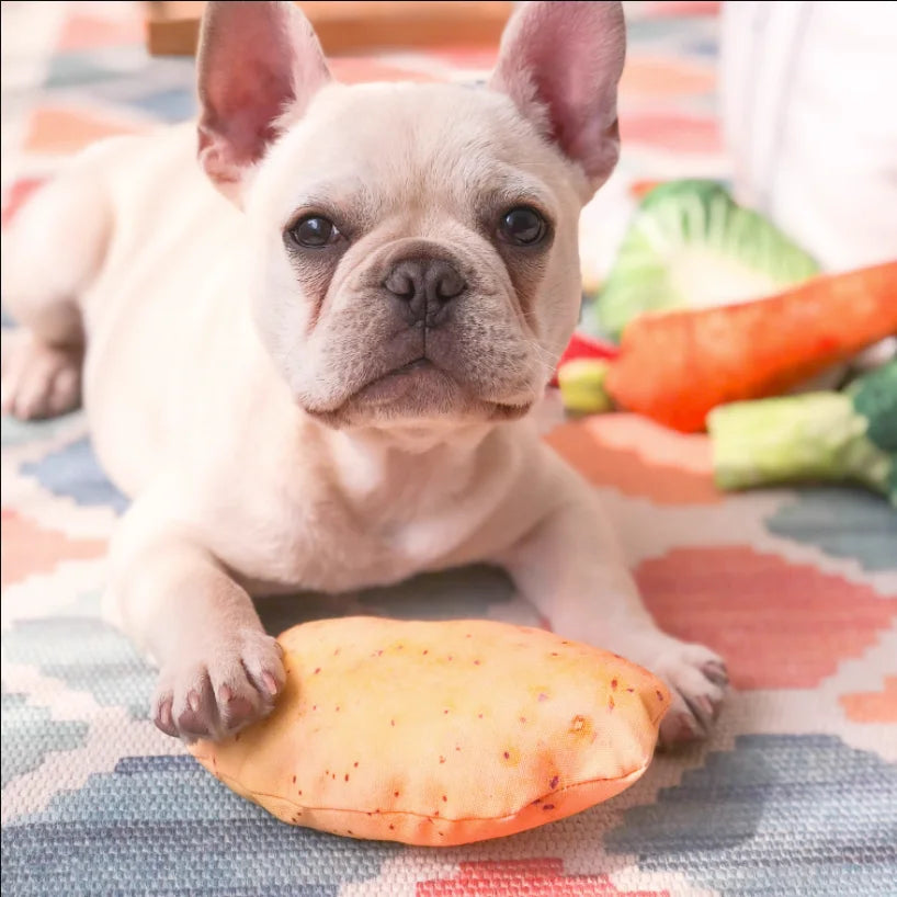 Pet Toy Simulation Vegetable Food Pet Tear-Resistant Plush Toy Creative Fun Cat and Dog Toy Vocal Pet Toy