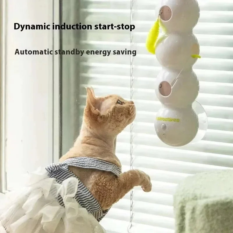 Intelligent Interactive Cat Stick Pro with Replaceable Prey Tail Suitable for Automatic Swing Durability in Multi Cat Households